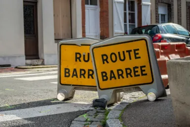 Travaux route barrée