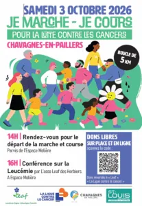 Affiche marche contre les cancers