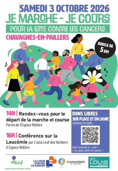 Affiche marche contre les cancers